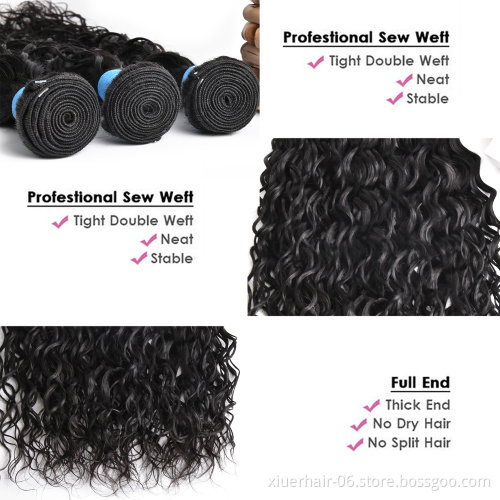 Soft Smooth Healthy Ready Stock Brazilian Raw 12A Vendors Wholesale Cuticle Aligned Virgin Hair Bundles with Lace Closure